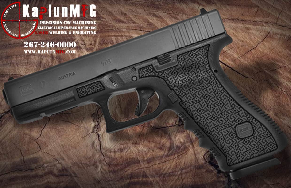 Laser Stippling Glock 17 Frame T20 Pattern | Kaplun Manufacturing