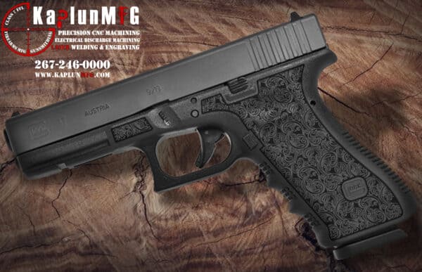 Laser Stippling Laser Stippling Glock 17 Frame T25 Pattern glock